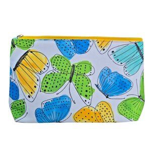 Clinique Vera Neumann Butterfly Makeup Bag Ladybug Lining Full Zip Cosmetic